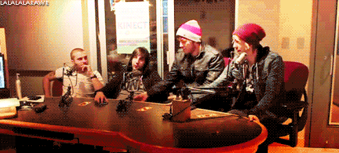 ginger-love-palace:  I love how Alex and Zack are happily pushing their band mates