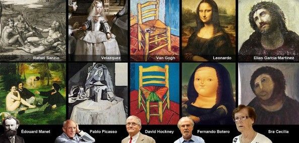 monadium:  素人修復でえらいことになった絵のコラが作られまくる :