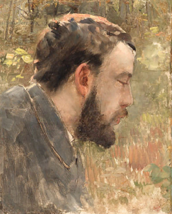 alwaysalbrecht: chasingtailfeathers:  Henri Edmond Cross (1856-1910)  |  ”Portrait of Seurat”,  