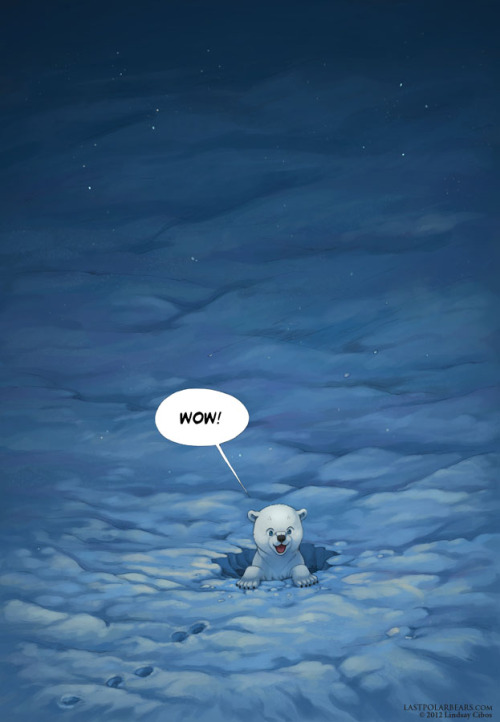 lcibos:“Wow!!”Nanook sees the world outside the den for the first time.An illuminated panel from my 