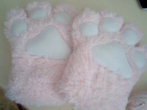 Porn photo aww :3 kitty paw mittens 