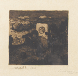 grumble-grumble:  “Geigenspiel am Grab” (Violinist by a Grave),Albert Welti. 1904