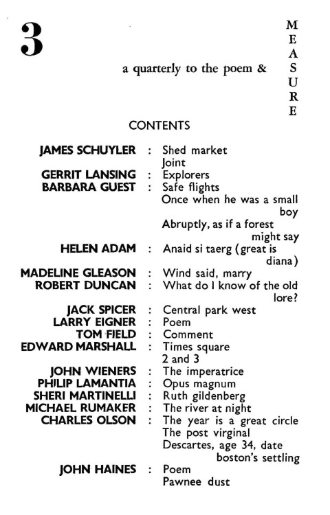 Measure 3 (The City), 1962 edited by John Wieners [view] [download]
