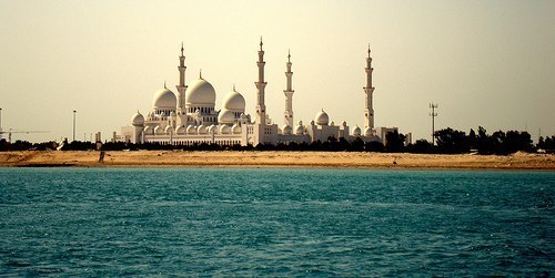 The Internet Islamic Art Database Distant View of Sheikh Zayed Grand Mosque in Abu Dhabi