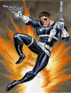 brianmichaelbendis: Nick Fury by Bruce Timm