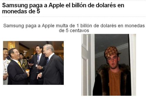 conchesumadres:  Esta sucia jugada a puesto a pensar a los directivos de Apple sobre el método para contar todo ese dinero, ver si está completo y depositarlo, pues difícilmente un banco aceptará recibirlo de esa manera.  Lee Kun-hee, director general
