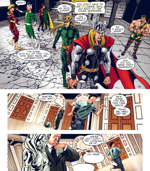 tokidokifish:Fish reads Siege↳ The Mighty Avengers Vol 1 #34Hank invites Loki to join his Avengers, 