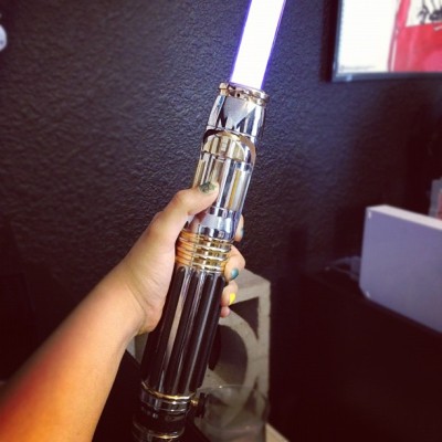 I think battling @ph0biwan is long overdue… #lightsaber #macewindu #jedi #youregoingdown (Taken with Instagram)