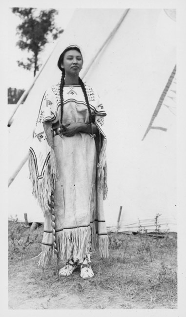 Warrior - Audrey, Assiniboine Nakoda, Wolf Point, Montana
Date unknown, via Montana State University Library
