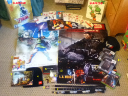 emmilions:  YOOOO GAMESTOP GIVEAWAY #2 TIME! this is all stuff that i got for free or salvaged from being thrown away while working at gamestop! i’ll ship anywhere in the world! the posters will be rolled up and sent separately! a winner will be picked