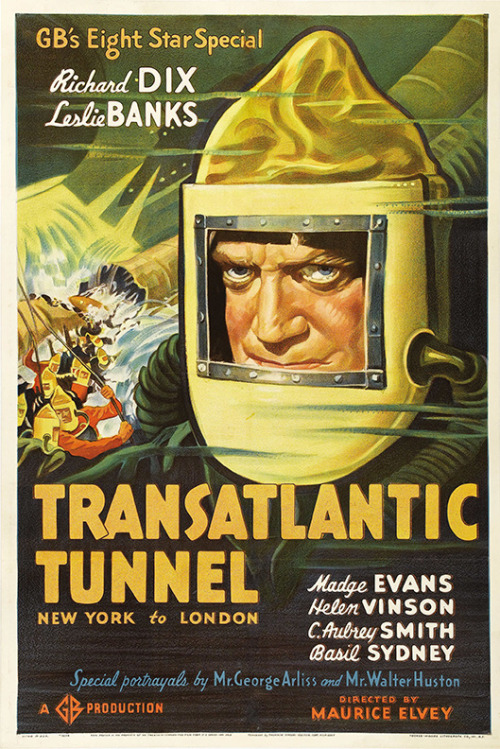 US one-sheet for THE TUNNEL (Maurice Elvey, UK, 1935) Artist: uncredited Poster source: MoviePosterD