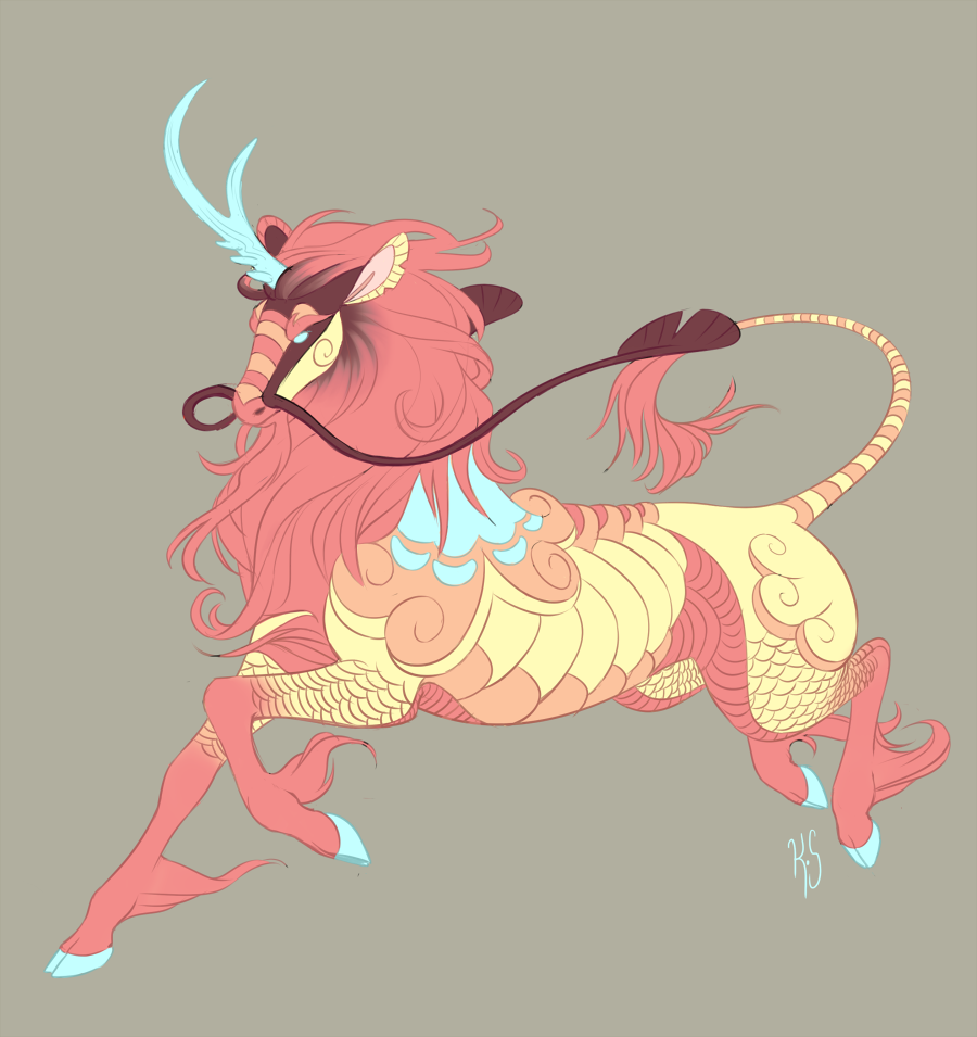 lack-lustin:  forgot to upload my kirins, totally inspired by Lynn’s work, because