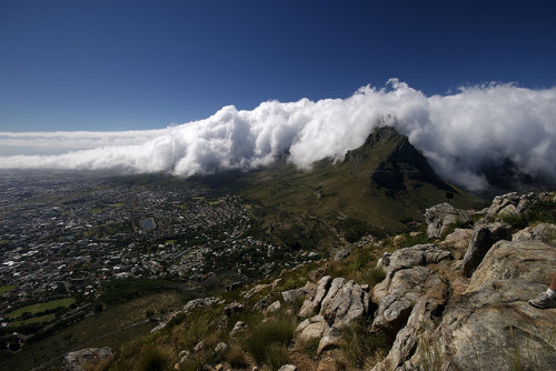 The table cloth is laid on Table Mountain, Cape Town, South Africa (by silver~halide).