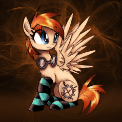 askkaira:  Cute Blazing &lt;3 Sketch belongs to Fox   dem colours &lt;3 dem Coffee socks &gt;:U