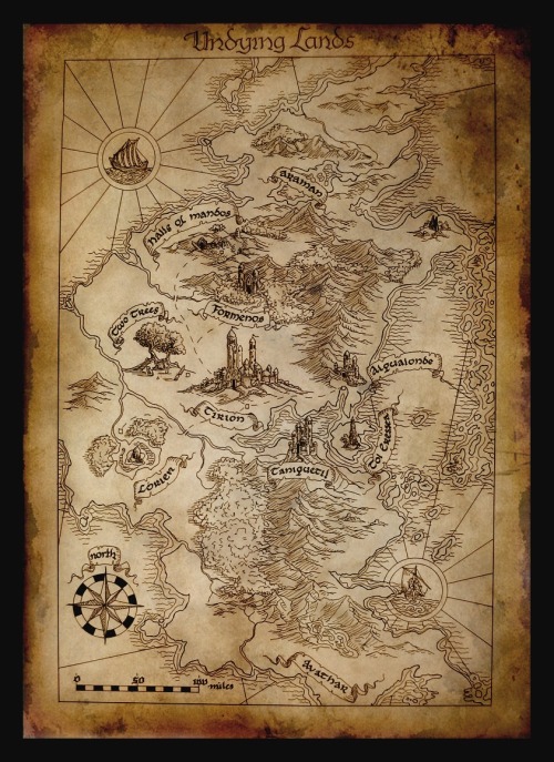 legendarium-enthusiast:Map of Aman - the Blessed Realmby ~amegusaI want this on my wall.