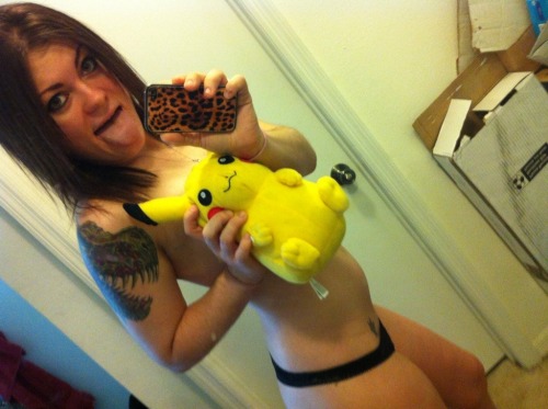 tyrannozombiesaurus:  Pikachu made a special guest appearance in this week’s topless Tuesday 