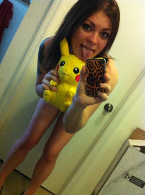 tyrannozombiesaurus:  Pikachu made a special guest appearance in this week’s topless Tuesday 
