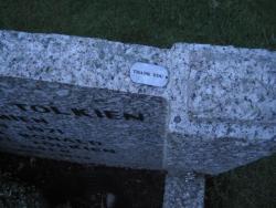 amber-and-ice:  hindividual:  My friends went on a trip to England, and they stopped to visit J.R.R. Tolkien’s grave. They found this left on top of it, and now I want to cry.   Of all the things left there, this is probably one of the best. 