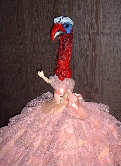 champagnemanagement: It’s Turkey Head Barbie!