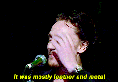 mishasteaparty:  My day begins with getting strapped into Loki’s buckles and belts