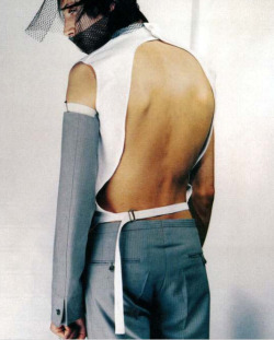 shoulderblades:  always read instructions before assembly, carol christian poell s/s 1998 feature in arena homme 