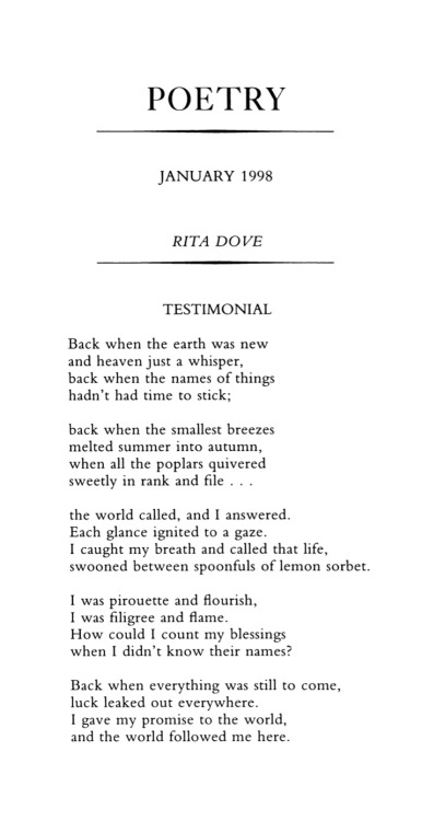 poetrysince1912:Former Poet Laureate Rita Dove celebrates her birthday on August 28. See her talk ab