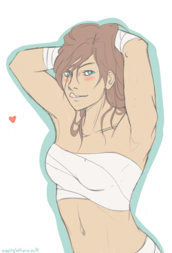 h0llyletmeout:  I Drew Korra last night! Woo!  same face i make when I think about korra~ &gt;|9