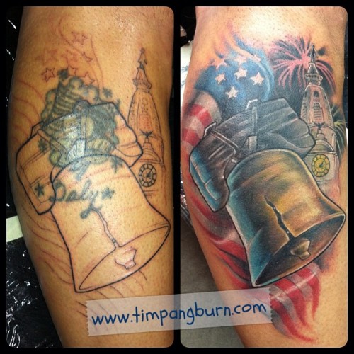 Tim Pangburn — Some more cover up action today. #tattoo #tattoos...