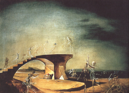 The Broken Bridge and Sleep - Salvador Dali (1945)