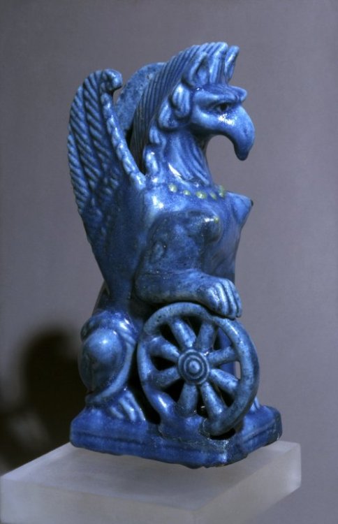 aleyma:Statuette of Nemesis in the form of a female griffin with wings. Made in Roman Egypt in the 2