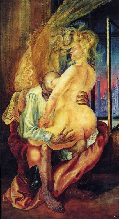 fuckyeahsexanddeath:Otto Dix - Ungleiches Liebespaar (Uneven couple), 1925Galerie der Stadt Stuttgar