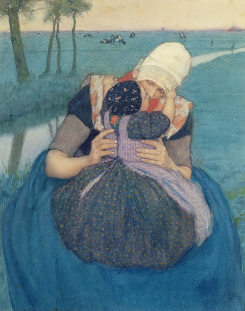 mother and child, charles william bartlett, 1900.