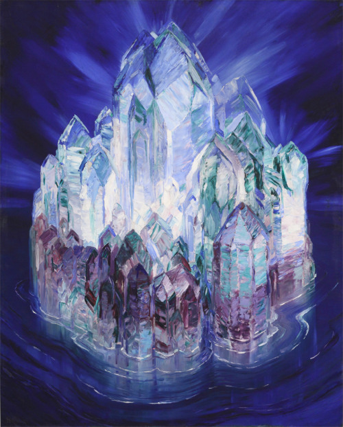 ifoundmyselfinlovewiththeworld:  Crystal Castle in the Sea by Wenzel Hablik, 1924 