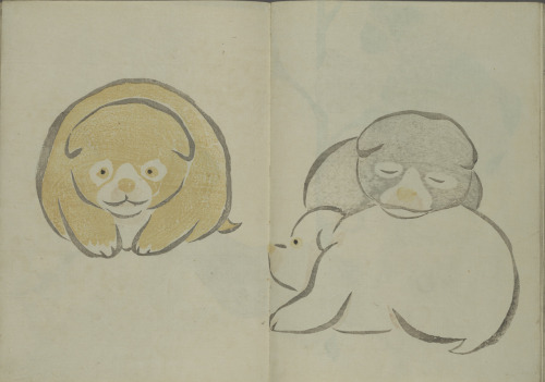 Three PuppiesNakamura Hōchū (Japanese; before 1750–1819)1802Woodblock printIn: Kōrin gafu = The Kōri
