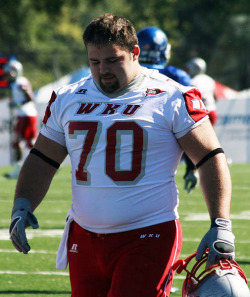 cutecubs:  bulkydudes:  bellyobsessed:  Cody Hughes, former center for Western Kentucky  Reblogging for the ID.  my fav