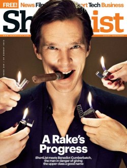 deareje:  Benedict Cumberbatch in the latest Shortlist magazine. This is the kind of interview everybody should read. Go on!  Benedict Cumberbatch[x] [x]   To the visible dismay of a nearby hotel employee, Benedict Cumberbatch has climbed on to the sofa