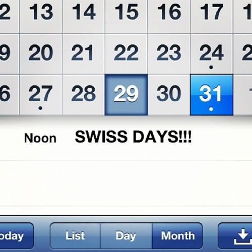 Shutupaboutit it’s. almost. here. #2days #swissdays #baneandjoyofmyexistence #yearlytradish #g