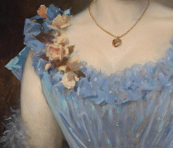 jaded-mandarin: Portrait einer Dame in Blauem Kleid, 1893 (detail).