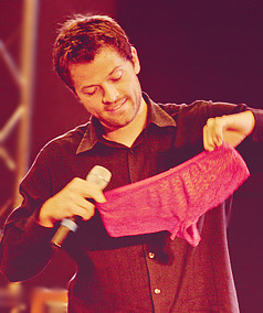 halosexual-archive-blog-blog-de:  Misha Collins looking at panties.  
