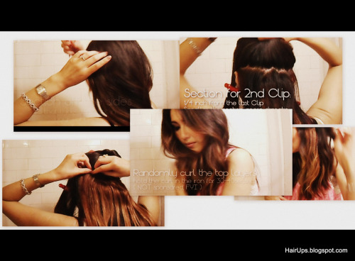 How to Ombre Hair (Dip Dye hairstyle) using the extension clip in, then Beachy Waves (Beach Hair) us