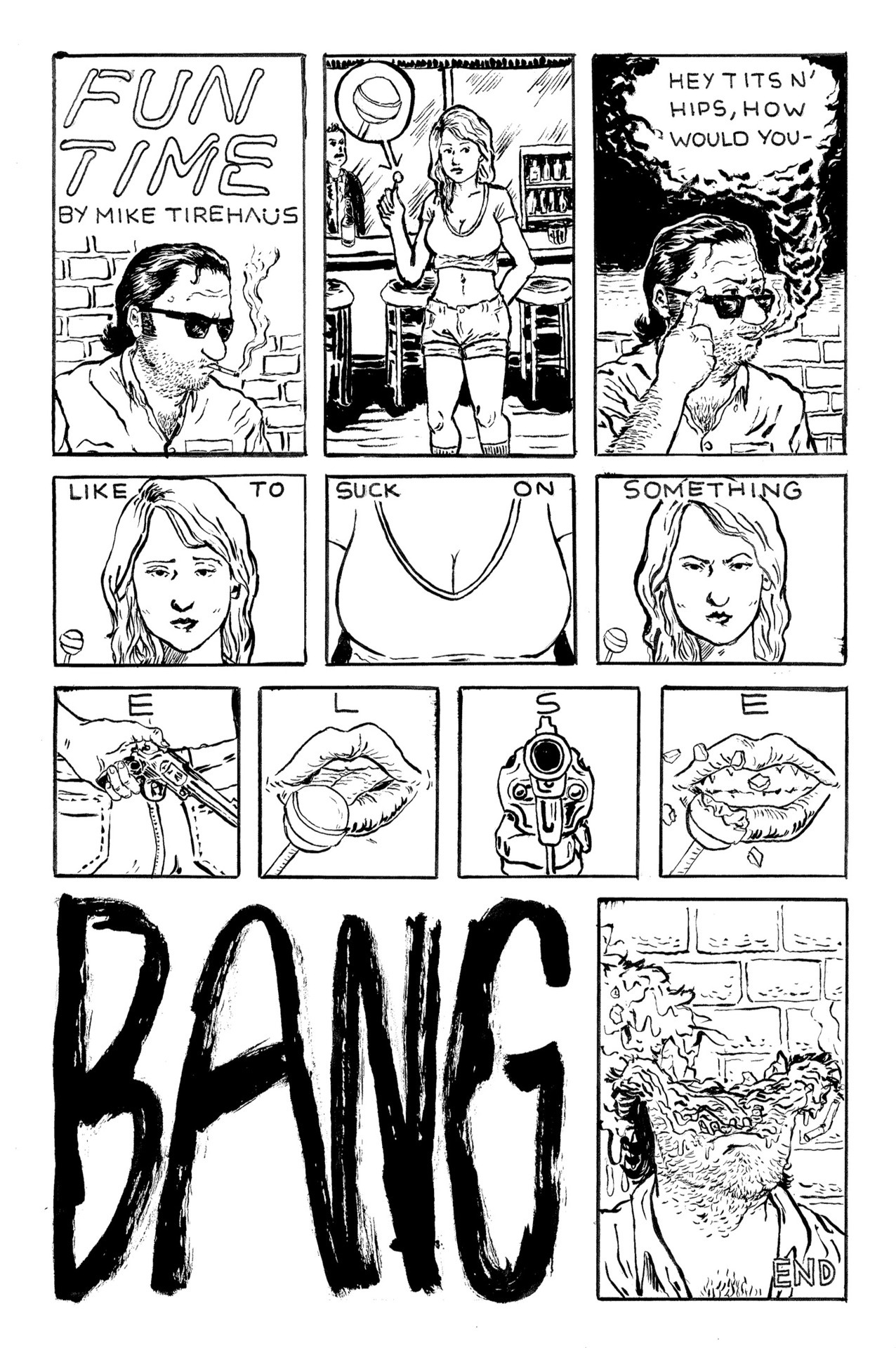 tirehaus:  “funtime”, drawn for Odium Comix #2. 