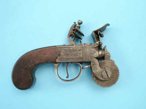 English gunpowder testing pistol,By the later half of the 19th century flintlock pistols had become 