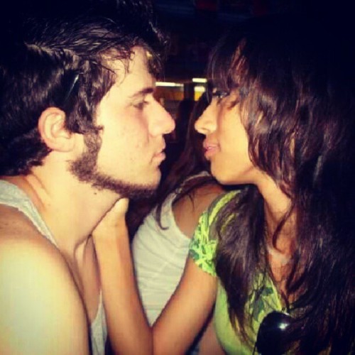 Wayyyy back, when @josephalang and I started dating :) passionate stare (Taken with Instagram)