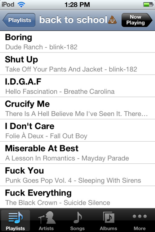 XXX holocaustincarlile:  a back to school playlist photo