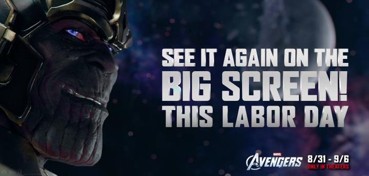 misguidedgeek:  Avengers Heading Back to the Big Screens this Labor Day Weekend!