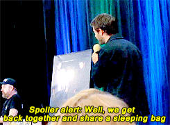 mishasteaparty:  Fan: My question is, what are Dean and Cas doing to pass all the