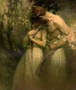 the-garden-of-delights:  “Spring Night” by Alphonse Mucha (1910). 