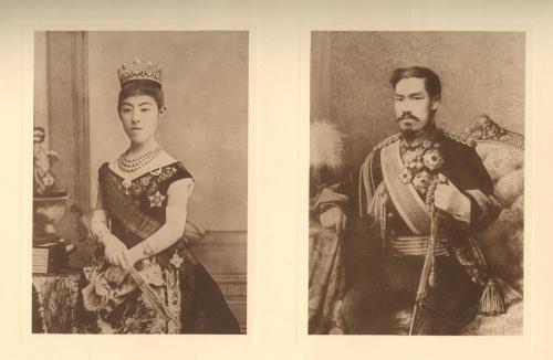 Empress Consort Shoken and Emperor Meiji of Imperial Japan