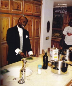  tupactribute: “Leila Steinberg: Pac was a great cook. His favorite things to make were egg rolls and chicken wings. This one night we were so broke and starving and he made potato tacos and Top Ramen. He could make Top Ramen in a million different