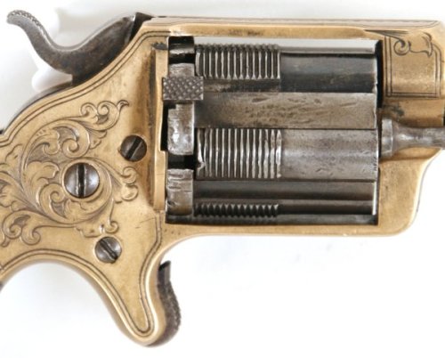 The Slocum Sliding Sleeve RevolverManufactured by Brooklyn Arms Co. from 1863 - 1864, the Slocum Sli